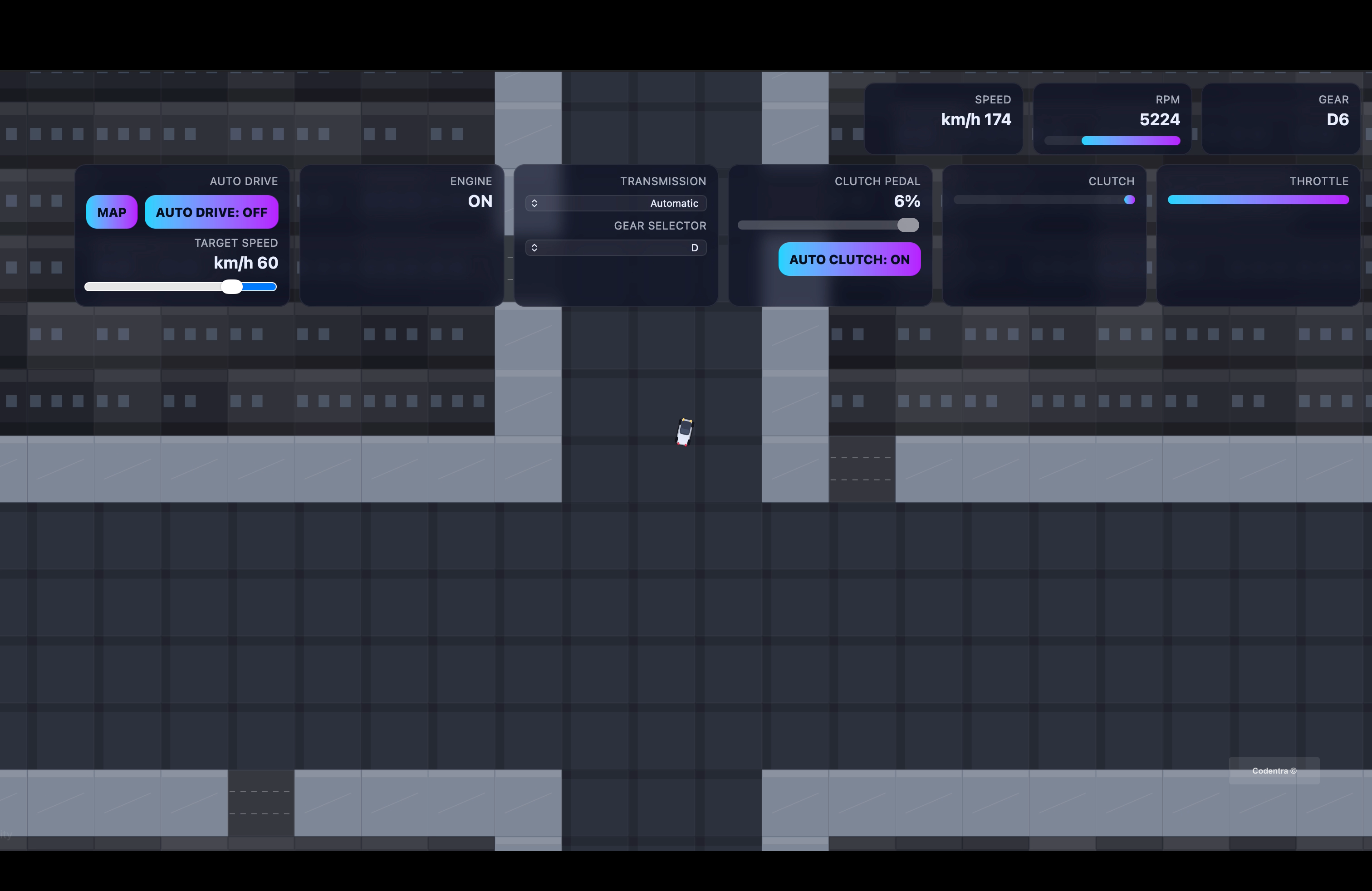 صورة 2 من  CityShift: 2D Drive - لعبة قيادة سيارات ثنائية الأبعاد