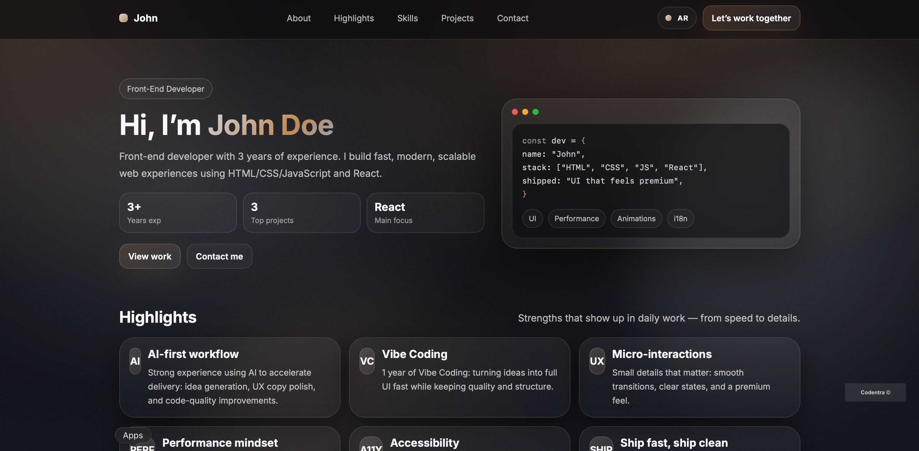 صورة 1 من  قالب بورتفوليو حديث 